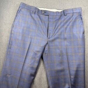 Joseph Abboud Blue Plaid Dress Pants